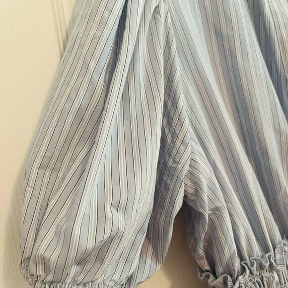 Sundays Blue Smocked Mandarin Collar Dress - Picture 9 of 10